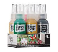 Gallery Glass, Floral Stained Kit, Glass Paint Set for DIY Arts and Crafts, Perfect for Beginners and Artists, 1 Count (Pack of 6)