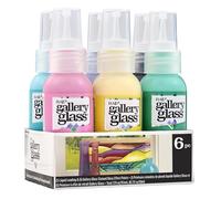 Gallery Glass Pastel Stained Glass Paint Kit, 6 Piece Set Perfect for DIY Arts and Crafts Projects, 20053