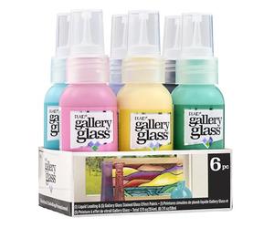 Gallery Glass Pastel Stained Glass Paint Kit, 6 Piece Set Perfect for DIY Arts and Crafts Projects, 20053
