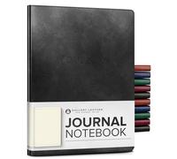 Gallery Leather Journal - Crafted in Maine, USA - Elegant Leather Writing Notebook with 192 Lined Pages - A Timeless Space for Your Thoughts - Acadia Black, 9.75x7.5, Large Lined