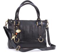 Catwalk Collection Handbags - Women's Large Leather Shoulder Bag - A4 Work Bag - Adjustable Detachable Crossbody Strap - Gallery - Black