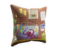 Gallery of Innovative Art Premium Deco Cushion 30x30 cm - Fish Tanking - Charming Decorative Throw Pillow with Filling Perfect for Nursery & Children’s Room - Kids’ Collection by TooshToosh