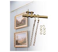 Gallery Picture Hangers Art Rail Kit for Living Room Wall Decor, 55in Track for Concrete, Drywall & Brick - Adjustable Art Hanging System (140cm/4.6ft)