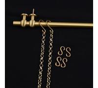 Gallery Picture Rail Hanging System, Art Display Kit with Metal Brass Rod & Gold Chain, Wall Art Suspension for Home Decor & Museum Quality Showcase