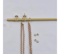 Gallery Rail, Gold Gallery Art Hanging Kit with Adjustable Chains & Hooks, Art Suspension Rail for Frames, Canvas Prints & Home Museum Decor(90cm/35in)