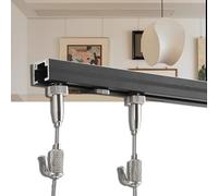 Gallery Wall Art Hanging System - Heavy-Du Aluminum Track for Paintings, Photos, and Mirrors - 60kg/m Load Capaci, 4.9ft Wire, 6.2ft Track - Easy Inllat
