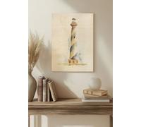 galleryply Ocean Beacon Iii Wood Art Print Plywood Wall Art