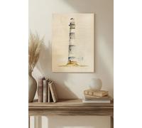 galleryply Ocean Beacon Iv Wood Art Print Plywood Wall Art