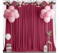 Gallety Red Backdrop Curtain for Wedding, Polyester Photo Backdrop Drapes - 40FT x 10FT Cloth Backdrop Curtain for Celebration,Stage, Social Events, Graduation,Engagement Party Decorations