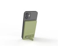 Gallevant 5000mAh Magnetic Wireless Power Bank: Compact, Stylish, Multi-Device Charging, Built-in Kickstand and USB-C Port - Portable, Fast Charging for iPhone & Android (Olive)