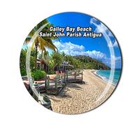 Galley Bay Beach Saint John Parish Antigua and Barbuda Fridge Magnet Crystal Tourist Souvenir Gift Collection Refrigerator Magnetic Sticker
