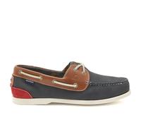 Galley II Navy/Tan Premium Leather Boat Shoes-9