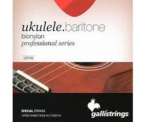 Galli Baritone Ukulele Strings, Steel, Custom Gauge 029 .040, .024w .030w