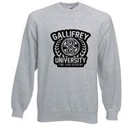 Gallifrey University Time Lord Academy Sweatshirt (GREY, XXL)