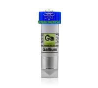 Gallium 50 grams 99.997% label, Gallium metal for elements collection, Gallium metal, Gallium element, Gallium for experiments, experiment Gallium spoon