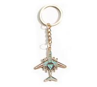 Gallkeat Airplane Keyring Retro Plane Fighter Model Keychain Bag Charms Backpack Handbag Decoration Gifts for Travel Enthusiasts, Men, Women (E)