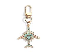 Gallkeat Airplane Keyring Retro Plane Fighter Model Keychain Bag Charms Backpack Handbag Decoration Gifts for Travel Enthusiasts, Men, Women (A)