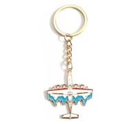 Gallkeat Airplane Keyring Retro Plane Fighter Model Keychain Bag Charms Backpack Handbag Decoration Gifts for Travel Enthusiasts, Men, Women (H)