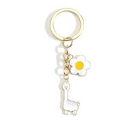 Gallkeat Animal Keychain Goose Alpaca Keyring with Omelette Pendant Cartoon Bag Charm Backpack Accessories Gifts for Women Friends Sister Daughter Lovers Parents (Alpaca)