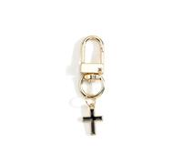Gallkeat Cross Keychain Cross Pendant Faith Inspirational Prayer Christian Baptism Confirmation and Ordination Gift for Women Men (black)