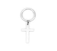 Gallkeat Cross Keychain Inspirational Christian Keyring Religious Present for Teachers Students Women Men Graduation Communion Christmas Thanksgiving (Silver)