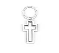 Gallkeat Cross Keychain Inspirational Christian Keyring Religious Present for Teachers Students Women Men Graduation Communion Christmas Thanksgiving (Rotatable)