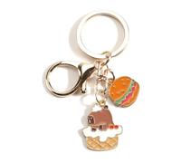 Gallkeat Cute Capybara Keyring Gifts Cartoon Charm Metal Key Chain Funny Accessory for Capybara Enthusiasts Bag Charm for Friends and Women (E)