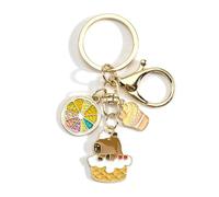 Gallkeat Cute Capybara Keyring Gifts Cartoon Charm Metal Key Chain Funny Accessory for Capybara Enthusiasts Bag Charm for Friends and Women (D)