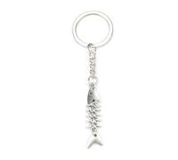 Gallkeat Fish Bones Keychain Animal Keyring Metal Bag Pendant Cartoon Charm Car Accessories Gift for Women Men Children