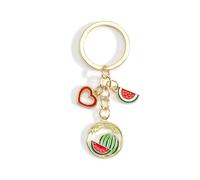 Gallkeat Fruit Keychain Strawberry, Orange, Apple, Watermelon Keyring Jewelry Bag Charm Backpack Handbag Accessories Gift for Family Friends Women Men (D)