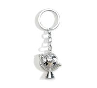 Gallkeat Globe Keychains Men Keyring Gifts Bag Charm Backpack Bags Luggage Purse Handbag Accessories Gifts for Men Women (silver)