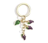 Gallkeat Grape Fruit Keychain Metal Bag Purse Charms Handbags Backpack Accessories Keychain for Women Gift