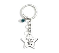 Gallkeat Inspirational Star Keychains Class End of Year Term Gifts You're a Star Graduation Pupil Gifts for School Leavers Teachers Students Children (Blue)