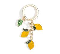 Gallkeat Lemon Fruit Keychain Metal Bag Purse Charms Handbags Backpack Accessories Keychain for Women Girls Gift Party Jewelry