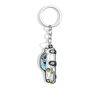 Gallkeat Mini Car Model Keychain Metal Car Creative Pendant for Men and Women Red (White)