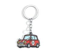 Gallkeat Mini Car Model Keychain Metal Car Creative Pendant for Men and Women White (Red)