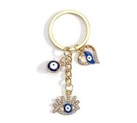 Gallkeat Turkish Evil Eye Keychain, Creative Blue Evil Eye Charm Amulet Keychains, Lucky Bag Charm for Women's Handbags (A)