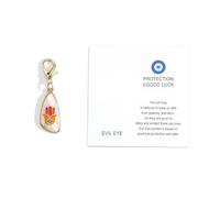 Gallkeat Turkish Evil Eye Keychain, Creative Blue Evil Eyes Charm Amulet Keychains with 1 Good Luck Card, Lucky Bag Charm for Women's Handbags (A)