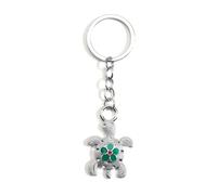 Gallkeat Turtle Keychain with Rhinestones, Cute Travel Turtle Keyring, Good Luck Novelty Keyring, Safe Travels Gifts for Travellers, Men, Women