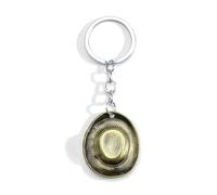Gallkeat Western Cowboy Hat Keychain, Bag Pendant Western Theme, Car Keyring for Horse Lovers, Men, Women, Dad, Wife, Son (Bronze)