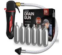 Gallo Drain Gun - AC Drain Line Cleaner Tool With Flexible Hose Pipe For HVAC Clogs - Includes 6 co2 Air Conditioner Drain Cleaner Cartridges