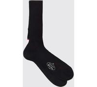 GALLO High Ribbed Socks in Wool and Cotton Blend with Printed Logo on the Foot - Size: M - male