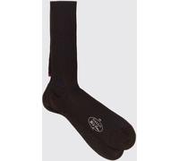 GALLO High Ribbed Socks in Wool and Cotton Blend with Printed Logo on the Foot - Size: M - male