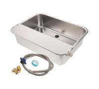 Gallon Stainless Steel Livestock Waterer with Float Valve and Drainage | Corrosion Resistant Metal Body, 3/4 Inch Ght Quick Connector, Suitable for Pigs and Poultry, for Homesteaders