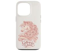 Gallop and Glam Derby Horse Floral Design Case for iPhone 13 Pro