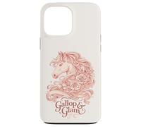 Gallop and Glam Derby Horse Floral Design Case for iPhone 13 Pro Max