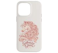 Gallop and Glam Derby Horse Floral Design Case for iPhone 14 Pro Max