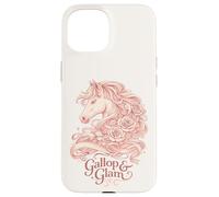 Gallop and Glam Derby Horse Floral Design Case for iPhone 15