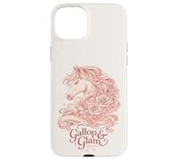Gallop and Glam Derby Horse Floral Design Case for iPhone 15 Plus