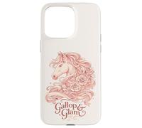 Gallop and Glam Derby Horse Floral Design Case for iPhone 15 Pro Max